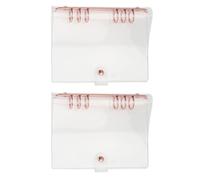 HOMSFOU 2pcs A5 Student Planner Cover with 6 Ring Binder and Snap Button Closure, Refillable PVC Loose Leaf Binder Shell Protector for School and Home Use
