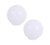 HOMSFOU 2pcs Acrylic Round Ball Lamp Shades Outdoor Globe Light Covers Protective Lampshade Accessories for Wall and Pendant Lights