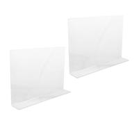 HOMSFOU 2pcs Acrylic Splash Guard for Kitchen Sink, Stable and Stain Resistant Water Splash Shield Edge Protector for Countertop and Washbasin, for Home Kitchen Use