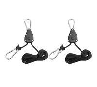 HOMSFOU 2pcs Adjustable Grow Light Lifting Hook Ropes Heavy Duty Pulley System for Indoor Gardening and Grow Tent Plant Lighting Accessories