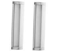 HOMSFOU 2pcs Aluminum Alloy Recessed Pull Handle 160mm Hole Distance Silver