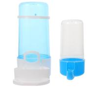 HOMSFOU 2pcs Automatic Bird Water Feeder and Food Bowl Set, Small 200ml Large 415ml Poultry Drinking Fountain for Chickens, Pigeons, and Birds, Household Farm Water Dispenser