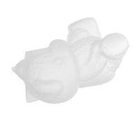 HOMSFOU 2pcs Bear Silicone Molds for DIY Crafts Flexible Reusable Animal Shape Fondant Candle Soap Chocolate Resin Casting Mold for Baking Home Decoration Family Activities