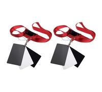 HOMSFOU 2Pcs Black Grey White Balance Cards Photography Exposure Checker with Neck Lanyard Strap for Video and Film Lighting Calibration