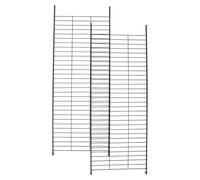 HOMSFOU 2pcs Black Iron Cat Cage Ladder Accessory with Flexible Layout and Easy to Clean Surface, Suitable for Indoor Cat Cages and Kennels, DIY Pet Playpen Ladder Ramp