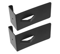 HOMSFOU 2pcs Black Lock Box Door Mount Brackets for Fit Over Door Frames Wear-Resistant Hooks for Secure Key Storage and Emergency Access in Homes and Offices