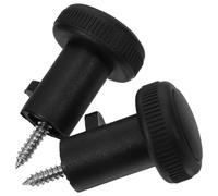 HOMSFOU 2pcs Black Plastic Sliding Window Handles Screw Mini Pull Knobs for Glass and Casement Windows Scratch-Resistant Sash Hardware for Easy Ventilation