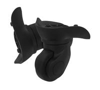 HOMSFOU 2pcs Black Single Row Plastic Suitcase Wheels Replacement Set for Travel Trolley Bag, Swivel Detachable Luggage Casters for DIY Suitcase Repair