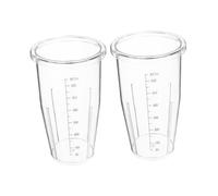 HOMSFOU 2pcs Blender Replacement Cups Transparent Mixing Mugs for Juicing Smoothies Compatible with Multiple High-Clarity Blenders Easy to Clean