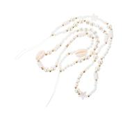 HOMSFOU 2Pcs Bohemian Style DIY Mobile Phone Hanging Chain with Pearl Shell Letter Beads Anti-lost Decorative Phone Charm Bracelet for Stylish Protection and Easy Installation