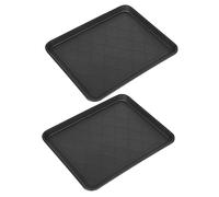 HOMSFOU 2pcs Boot Tray Durable Plastic Storage for Shoes Boots and Pet Food Multi Purpose Entryway and for Clean and Tidy Spaces