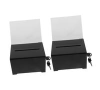 HOMSFOU 2pcs Box Lock for Fundraising Secure Locking Mechanism for Church School Community Events