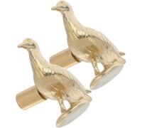 HOMSFOU 2pcs Brass Dove Door Handles for Drawers and Cupboards with Vintage Minimalist Design, Versatile Compatibility and Delicate Finish, for ’s Room and Living Room Furniture