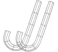 HOMSFOU 2Pcs Candy Cane Wire Wreath Frame Christmas Candy Cane Wreath Form Wire Wreath Holiday Frame Metal Floral Flower Wreath Frames Form J Letter Making Rings