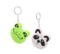 HOMSFOU 2pcs Cartoon Animal Mini Tape Measure Keychain Portable Retractable Measuring Tool for Fun and Practical Measurement Pendant Panda