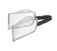 HOMSFOU 2pcs Cat Litter Scoop with 2mm Black Handle Mesh, Steel Poop Sifter Shovel for Litter Box Cleaning, Wide Hole Sand Sifting Scooper Suitable for Pet and Kitten Waste Removal