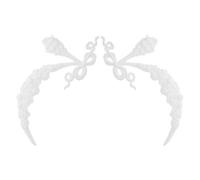 HOMSFOU 2pcs Ceiling Medallion for Flush Mount Light Elegant European Design White Ps Material Decorative Ceiling Plate for Chandeliers Secure and Reliable for Home and Cabinet Decoration