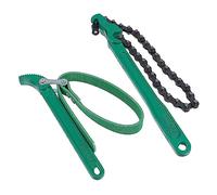 HOMSFOU 2pcs Chain Wrench Heavy Duty Maintenance Tool for Oil Filter Removal Spanner for Cars Motorcycles Bicycles Ergonomic Design Easy to Use