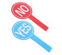 HOMSFOU 2pcs Classroom Voting Paddles Reusable Yes No Signs for Student Interaction Teacher Feedback Foam Board Design for Communication Voting Sessions and Competitions