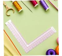 HOMSFOU 2pcs Clear Sewing Ruler for Garment Pattern Making Dressmaker Measuring Tool with Grading Scale Portable Fabric Tailor Square for Fashion Design and Dressmaking