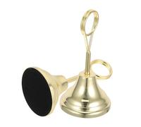 HOMSFOU 2pcs Creative Gold Metal Business Card Holder Versatile Desktop Organizer for Business Cards Memo Clips Photo Stand Office Desk Display Multipurpose Table Cardholder