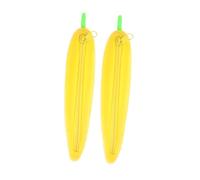 HOMSFOU 2pcs Creative Pencil Cases Lovely Silicone Pen Bags Pen Holders Large Capacity for Students and School Use Random Color