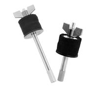 HOMSFOU 2pcs Cymbal Stacker Mounting Rack for Drum Hardware, Black Alloy Double Layer Holder Set Long and Short Arms, Compatible Hi-hat and Percussion Cymbals, Suitable for Drum Kit