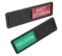 HOMSFOU 2pcs Do Not Disturb Sign Privacy Sign ABS Magnetic Slider Indicator for Bathrooms, Conference Rooms and Offices