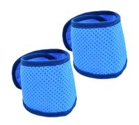 HOMSFOU 2pcs Dog Cooling Bandanas Neck Wraps - Adjustable Ice Scarf for Pets, Summer Cooling Neck Wraps for Small, Medium Large Dogs, Ocean Blue Grass Green M Size Prevent Heatstroke