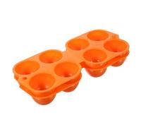 HOMSFOU 2pcs Egg Container for Refrigerator, Plastic Space-saving Egg Box with Multi-grooves Design, Prevents Cracking, Kitchen Storage Tray
