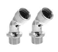 HOMSFOU 2pcs Elbow Adapter for Shower Brass 45 Degree Elbow Female to Male 1/2" Extender Connector Shower Connector Adapter for Bathroom Rainfall Head