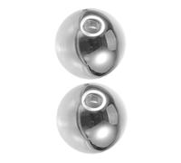 HOMSFOU 2pcs Electroplated Smoky Glass Globe Lamp Shades with Screw Threaded Interface Round Sphere Lampshade Replacement for Pendant Lamps Living and Holiday Event Lighting