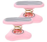 HOMSFOU 2Pcs Ergonomic Pink Foot Rest Under Desk for Office Chair and Airplane Travel Multifunctional Foot Stool for Long Flight and Work Desk Support for Relaxation