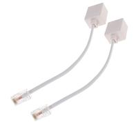 HOMSFOU 2pcs Ethernet Adapter to Connector for Phone Line Connection Practical and Stable Design for Analog Phone Devices Efficient Transmission and Easy Use