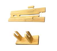 HOMSFOU 2pcs Folding Fan Display Stand Fan Display Storage Holder round Phyllostachys Pubescens Base Convenient to Disassemble Unique Design for Home Decoration