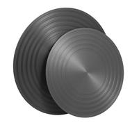 HOMSFOU 2pcs Gas Stove Heat Diffuser Plates, Non-stick Aluminum round Burner Covers 20cm 24cm, Heat Resistant Simmering and Slow Cooking Pads for Kitchen Stove Protection