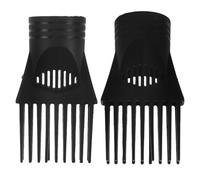 HOMSFOU 2pcs Hair Dryer Comb Attachments Nozzle Set Plastic Blow Dryer Styling Tools for Straightening, Detangling Fine Curly Natural Hair, Concentrator Nozzle Replacement for Salon Use