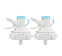 HOMSFOU 2pcs Hand Press Manual Water Bucket Pump Spout with Threaded Nozzle Pure Water Barrel Dispenser for Outdoor and Home