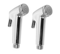 HOMSFOU 2pcs Handheld Bidet Toilet Sprayer High Pressure Plastic Bathroom Spray Head for Recreational Vehicle Camper Diaper Cleaning and Toilet Hygiene