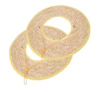 HOMSFOU 2Pcs Hard Hat Sun Shade Straw Visor Lightweight Construction Hat Cover for Outdoor Workers for Gardening Camping Site Building Activities