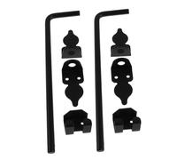 HOMSFOU 2pcs Heavy Duty Cane Bolt Drop Rod for Wood Gate Outdoor Fence Latch Weather Resistant Ground Stopper for PVC Vinyl Metal Gates Black