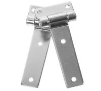 HOMSFOU 2pcs Heavy Duty Industrial Cabinet Hinges Galvanized Steel Long Hinges for Cabinet Doors Increased Safety and Hardware Kit in Silver