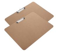 HOMSFOU 2pcs Heavy Duty Landscape Clipboards for Drawing and Drafting Wooden Writing Boards with Strong Grip Clips Large Smooth Surface for Nurses Construction Painting Outdoor Studies and