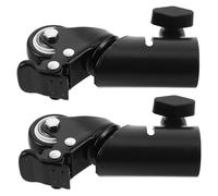 HOMSFOU 2pcs Heavy Duty Swivel Speaker Stand Wheels Tube Casters Silent Rotation for Studio Sound Equipment with Smooth Maneuverability and Stable Support