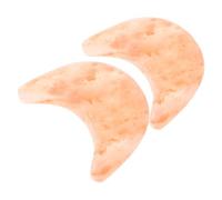 HOMSFOU 2pcs Himalayan Salt Soap Bar, Handmade Exfoliating Soap, Moon Shape Brown Salt Slab for Face and Skin, Portable Spa Travel Use