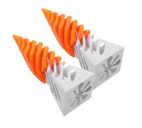 HOMSFOU 2pcs Impossible Pyramid Spiral Cone Fidget Plastic Desktop Decoration Unique Geometric Sculpture for Living Room and Office Desk