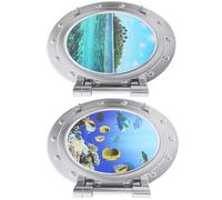 HOMSFOU 2pcs Island Coconut Tree PVC Magnetic Car and Refrigerator Stickers, Pattern Refrigerator Magnets for Kitchen, Cruise and Underwater World Decoration