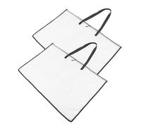 HOMSFOU 2Pcs Large Clear Artwork Storage Bag Durable Portfolio Bag for Drawing Boards Poster Organization Handheld Design for Smooth Zipper Closure