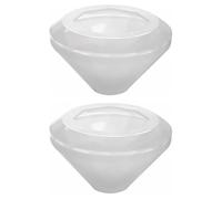 HOMSFOU 2pcs Large Diamond Silicone Mold for DIY Craft Epoxy Resin Casting Crystal Jewelry Making Mold Multi-Facet for Art and Sculpture Supplies