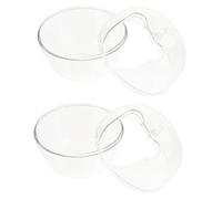 HOMSFOU 2pcs Large Hamster Bathroom Bath Tub Sand Bath Container Small Pet Cage Bathtub for Hamster Bathing and Small Animal Toilet Accessories